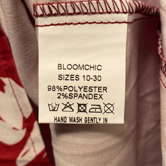 Brand New BloomChic Maroon/White Floral Blouse…size 26 - Picture 5 of 6